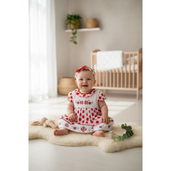 New Baby Girl Dress Set with matching headband size 2T - Picture 2 of 3